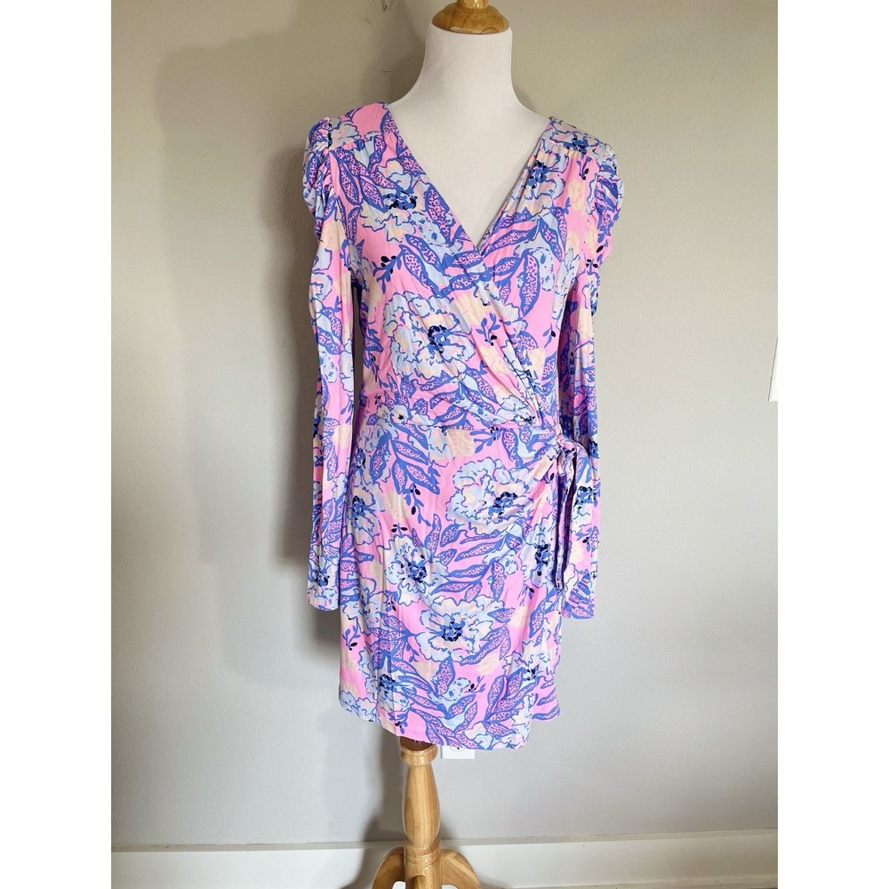 Lilly Pulitzer Jemma Romper Dress Sz 16 Totally Koalafied Faux Wrap Long Sleeve
